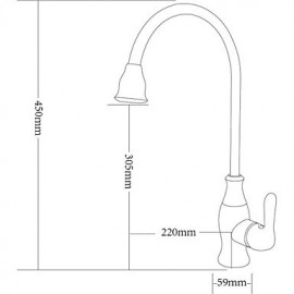 Antik Hoch / High-Arc Mittellage drehbarer with Keramisches Ventil Einhand Ein Loch for Bronze mit ölschliff, Armatur für die Küche