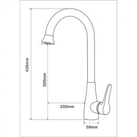 Zeitgenössisch Hoch / High-Arc Mittellage drehbarer with Keramisches Ventil Einhand Ein Loch for Gebürsteter Nickel, Armatur für die