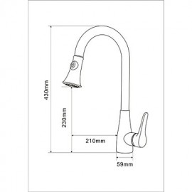 Zeitgenössisch Pull-out / Pull-down deckenmontiert Breite spary / Mit ausziehbarer Brause / Vorspülung with Keramisches VentilEinhand