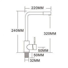 Zeitgenössisch Bar / Prep Mittellage drehbarer with Keramisches Ventil Einhand Ein Loch for Gebürstet, Armatur für die Küche