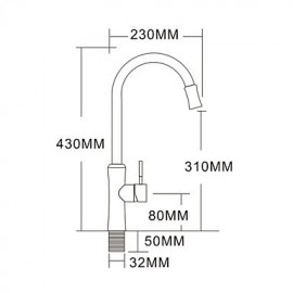 Zeitgenössisch Hoch / High-Arc Mittellage drehbarer with Keramisches Ventil Einhand Ein Loch for Gebürstet, Armatur für die Küche