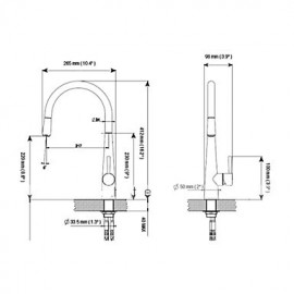 Zeitgenössisch Pull-out / Pull-down deckenmontiert Mit ausziehbarer Brause with Keramisches Ventil Einhand Ein Loch for Chrom, Armatur