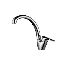 Zeitgenössisch Standard Spout Mittellage drehbarer with Keramisches Ventil Einhand Ein Loch for Chrom, Armatur für die Küche