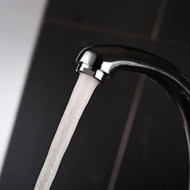 Zeitgenössisch Standard Spout Mittellage drehbarer with Keramisches Ventil Einhand Ein Loch for Chrom, Armatur für die Küche