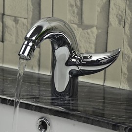 Zeitgenössisch Mittellage Breite spary with Keramisches Ventil Einhand Ein Loch for Chrom, Bidet Wasserhahn