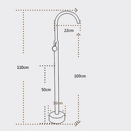 Antik bodenmontiert Bodenstand with Keramisches Ventil Einhand Ein Loch for Antikes Messing, Badewannenarmaturen