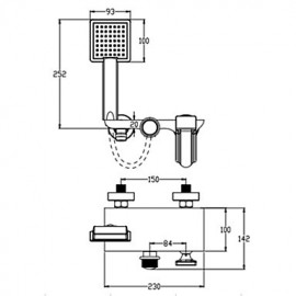 Badewannenarmaturen - Messing - Antik - Handdusche inklusive - Korrektur Artikel