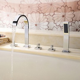 Zeitgenössisch / Art déco/Retro / Modern Badewanne & DuscheWasserfall / Regendusche / Breite spary / Handdusche inklusive / Mit