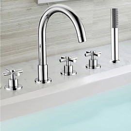 Zeitgenössisch / Art déco/Retro / Modern Badewanne & DuscheWasserfall / Regendusche / Breite spary / Handdusche inklusive / Mit