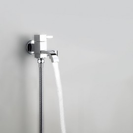 Bidet Wasserhahn-Messing-Zeitgenössisch-LED / Handdusche inklusive-Chrom