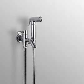 Bidet Wasserhahn-Messing-Zeitgenössisch-LED / Handdusche inklusive-Chrom