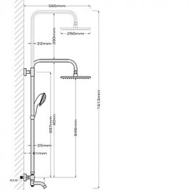 Zeitgenössisch Duschsystem Thermostatische / Regendusche / Handdusche inklusive with Keramisches Ventil Einhand Drei Löcher for Chrom,