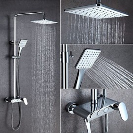 Zeitgenössisch / Art déco/Retro Mittellage Wasserfall / Regendusche / Handdusche inklusive / Mit ausziehbarer Brause with Keramisches