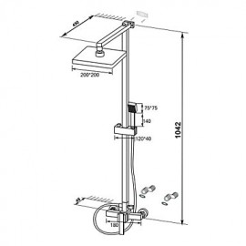 Zeitgenössisch Duschsystem LED / Handdusche inklusive with Keramisches Ventil Einhand Drei Löcher for Chrom, Duscharmaturen