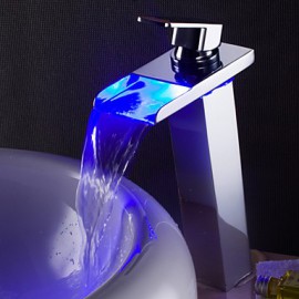 LED / Wasserfall Zeitgenössisch Chrom Messing Wandmontage