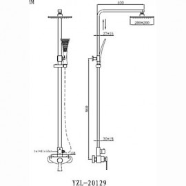 Duscharmaturen - Zeitgenössisch - Regendusche / Handdusche inklusive - Messing ( Chrom )