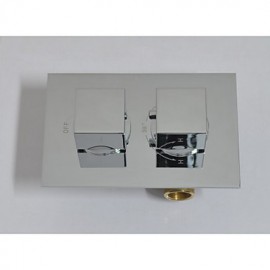 Zeitgenössisch Wandmontage Thermostatische with Messingventil Zwei Griffe Zwei Löcher for Chrom, Duscharmaturen / Badewannenarmaturen