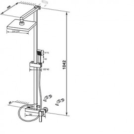 Zeitgenössisch Duschsystem Regendusche / Handdusche inklusive with Keramisches Ventil Einzigen Handgriff Zwei Löcher for Chrom,