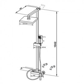 Zeitgenössisch Duschsystem Regendusche / Handdusche inklusive with Keramisches Ventil Einhand Drei Löcher for Chrom, Duscharmaturen