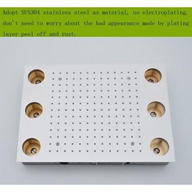 Duscharmaturen - Zeitgenössisch - LED / Thermostatische / Regendusche / Seitendüse / Handdusche inklusive - Messing (Chrom)