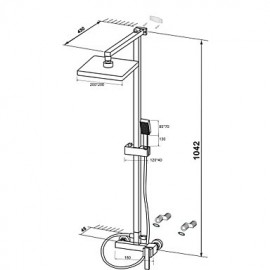 Zeitgenössisch Duschsystem Regendusche / Handdusche inklusive with Keramisches Ventil Einhand Drei Löcher for Chrom, Duscharmaturen