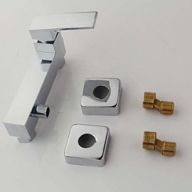 Zeitgenössisch / Modern Badewanne & Dusche Breite spary with Keramisches Ventil Einzigen Handgriff Zwei Löcher for Chrom,