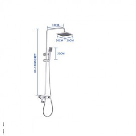 Zeitgenössisch Mittellage Regendusche / drehbarer with Keramisches Ventil Einzigen Handgriff Zwei Löcher for Chrom, Duscharmaturen