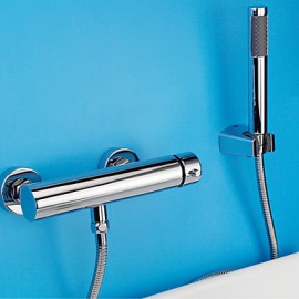 Zeitgenössisch / Modern Badewanne & Dusche Breite spary with Keramisches Ventil Einzigen Handgriff Zwei Löcher for Chrom,