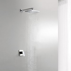 Zeitgenössisch Nur Dusche Regendusche with Keramisches Ventil Einzigen Handgriff Zwei Löcher for Chrom, Duscharmaturen