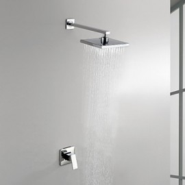 Zeitgenössisch Nur Dusche Regendusche with Keramisches Ventil Einzigen Handgriff Zwei Löcher for Chrom, Duscharmaturen