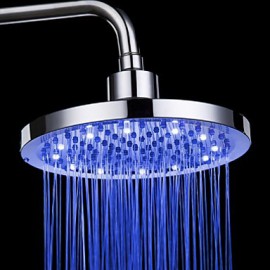 8-Zoll-Chromtemperaturregelung Wärmesensor LED Duschkopf regen Dusche