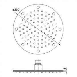 Zeitgenössisch Regendusche Chrom Feature for LED / Regenfall , Duschkopf