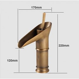 Centerset einzigen Handgriff ein Loch im antiken Kupfer Waschbecken Wasserhahn