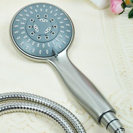 Zeitgenössische ABS Kreis Handle Shower Head-Nickel Gebürstet