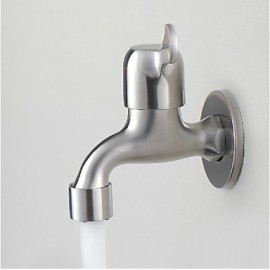 304 Stahlwasser Mund Edelstahl einzigen Handgriff Waschbecken Wasserhahn Wand Gartenwasserhahn