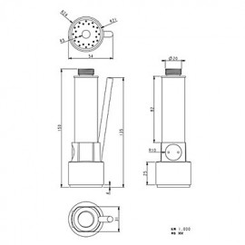 Moderne Solid Brass Handheld Sprühkopf für Küchenarmatur-Chrom-Finish