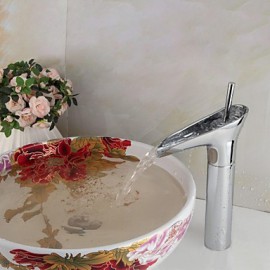 Zeitgenössisch Becken Einhand Ein Loch in Chrom Waschbecken Wasserhahn