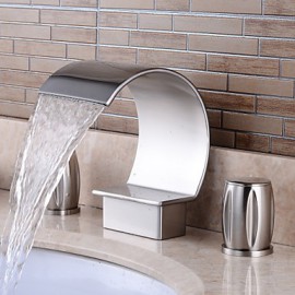 Antik Becken Sensor with Keramisches Ventil Zwei Griffe Drei Löcher for Bronze mit Ölschliff, Waschbecken Wasserhahn