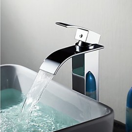 Zeitgenössisch Becken Wasserfall with Messingventil Einhand Ein Loch for Edelstahl, Badewannenarmaturen / Armatur für die Küche /