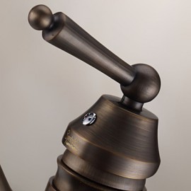 Badarmaturen, Traditionell with Öl-riebe Bronze Ein Griff Ein Loch, Feature for Mittelset