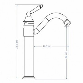 Badarmaturen, Traditionell with Öl-riebe Bronze Ein Griff Ein Loch, Feature for Mittelset