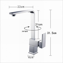 Zeitgenössisch Mittellage drehbarer with Keramisches Ventil Einhand Ein Loch for Chrom, Waschbecken Wasserhahn