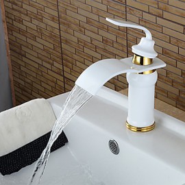 Art déco/Retro Mittellage Wasserfall with Keramisches Ventil Einhand Ein Loch for Korrektur Artikel, Waschbecken Wasserhahn