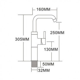 Zeitgenössisch Mittellage drehbarer with Keramisches Ventil Einhand Ein Loch for Chrom, Waschbecken Wasserhahn