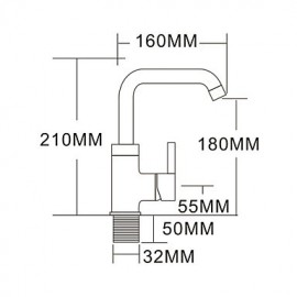 Zeitgenössisch Mittellage drehbarer with Keramisches Ventil Einhand Ein Loch for Chrom, Waschbecken Wasserhahn