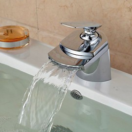 Zeitgenössisch Becken Wasserfall with Messingventil Einhand Ein Loch for Edelstahl, Badewannenarmaturen / Armatur für die Küche /