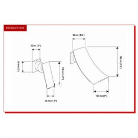 Zeitgenössisch Wandmontage Wasserfall with Keramisches Ventil Einzigen Handgriff Zwei Löcher for Chrom, Waschbecken Wasserhahn