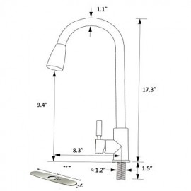 Zeitgenössisch Standard Spout Becken Breite spary / Mit ausziehbarer Brause / drehbarer with Keramisches Ventil Einhand Ein Loch for